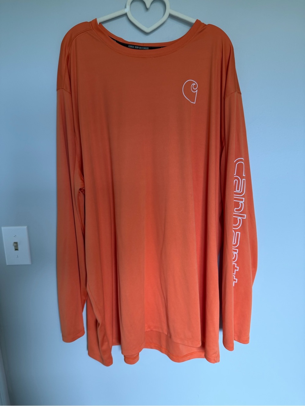 Carhartt Long-Sleeve Logo Tee in Orange
